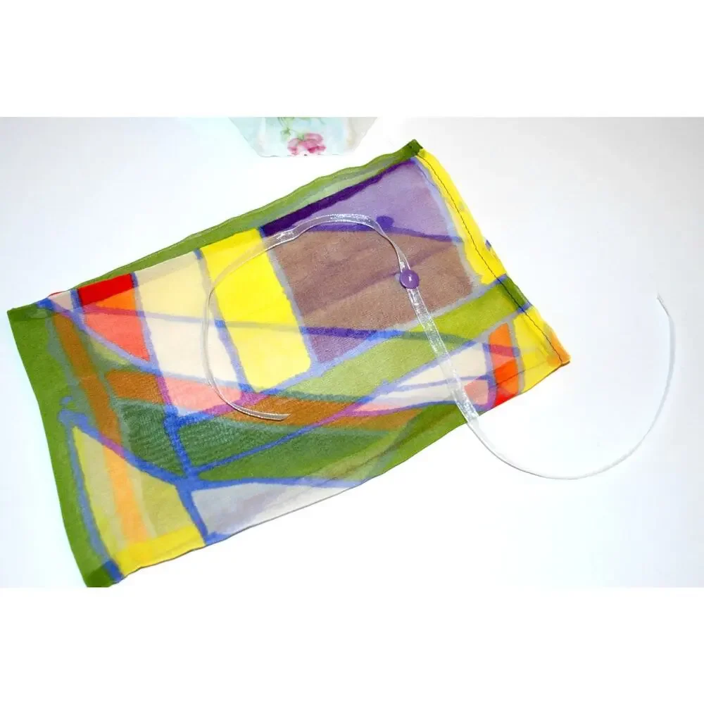 Sheer Fabric Multi Color Gift Bag Set for Gift Wrapping Holiday Packaging